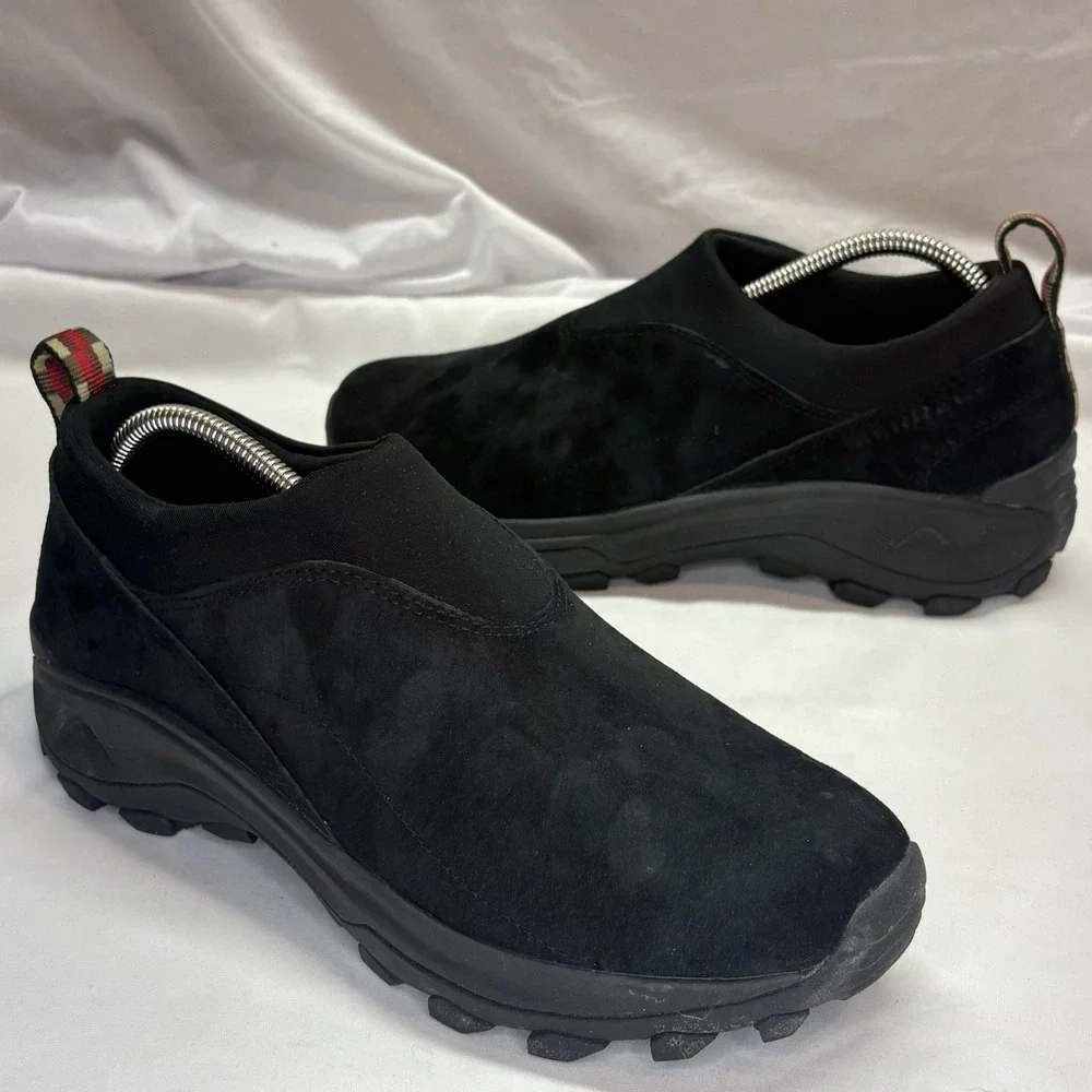 Merrell Winter Moc 3 Mens Slip On Hiking Shoe Suede Size 8.5 Black